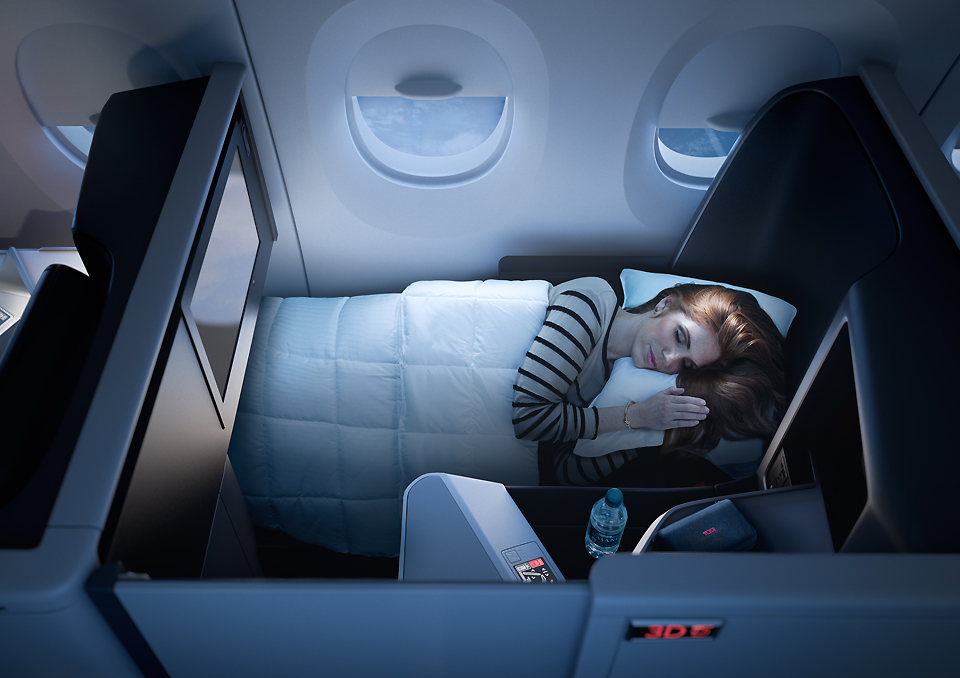 New Delta Airlines Business class full flat beds