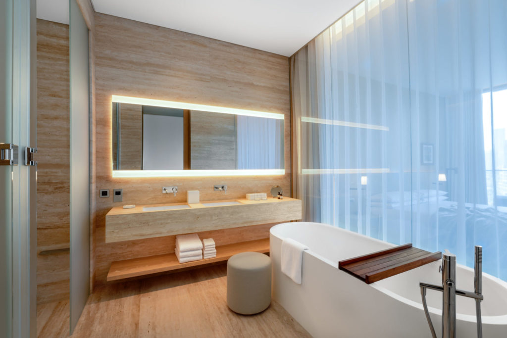 Spacious bathrooms at the edition. Dubai