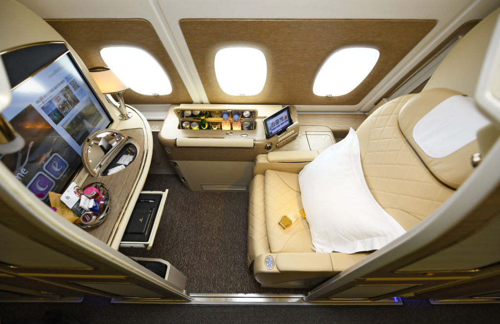 First Class suite on-board the Emirates A380