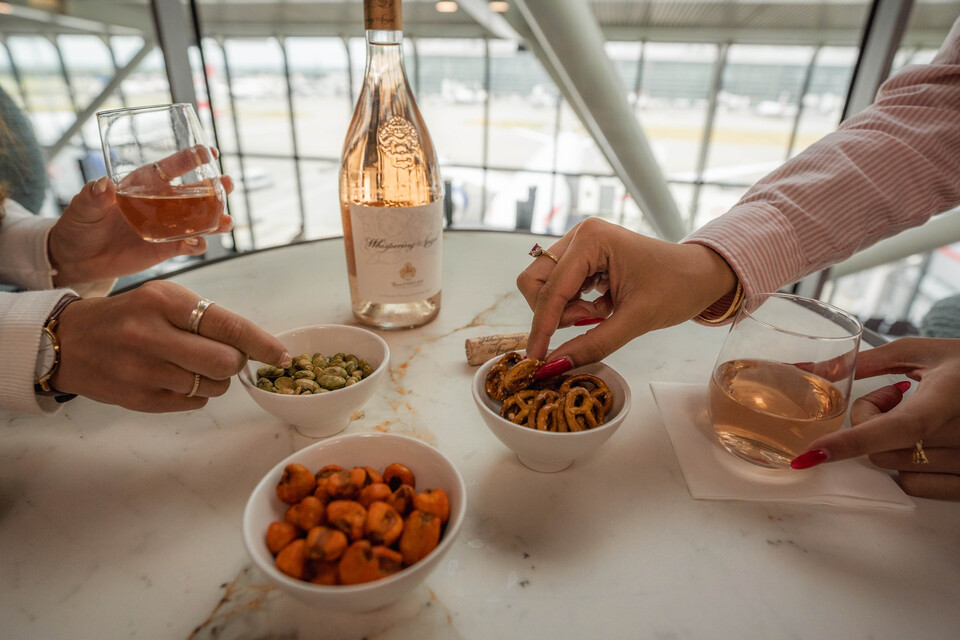 Whispering Angel lounge at Heathrow Airport T5